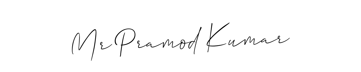 Use a signature maker to create a handwritten signature online. With this signature software, you can design (Allison_Script) your own signature for name Mr Pramod Kumar. Mr Pramod Kumar signature style 2 images and pictures png