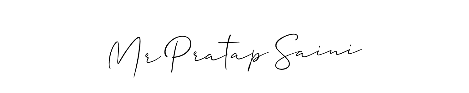 Also You can easily find your signature by using the search form. We will create Mr Pratap Saini name handwritten signature images for you free of cost using Allison_Script sign style. Mr Pratap Saini signature style 2 images and pictures png