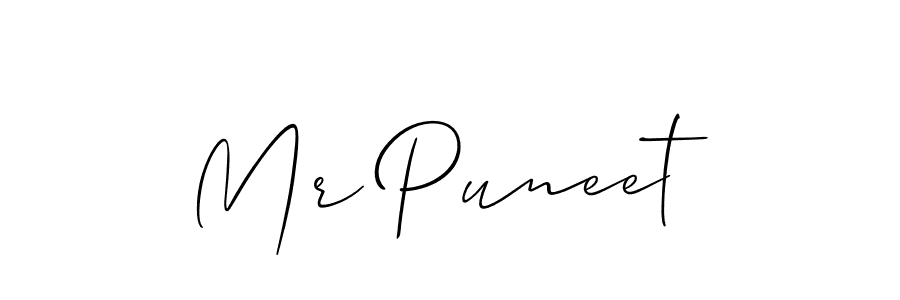 Mr Puneet stylish signature style. Best Handwritten Sign (Allison_Script) for my name. Handwritten Signature Collection Ideas for my name Mr Puneet. Mr Puneet signature style 2 images and pictures png