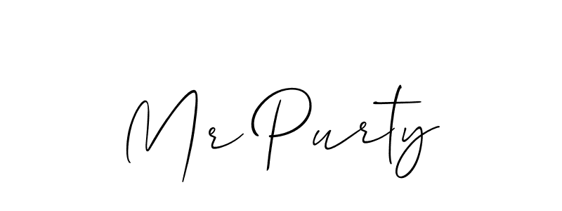 Design your own signature with our free online signature maker. With this signature software, you can create a handwritten (Allison_Script) signature for name Mr Purty. Mr Purty signature style 2 images and pictures png