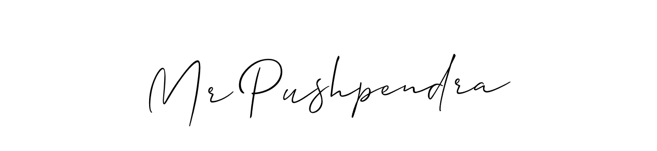 How to make Mr Pushpendra signature? Allison_Script is a professional autograph style. Create handwritten signature for Mr Pushpendra name. Mr Pushpendra signature style 2 images and pictures png