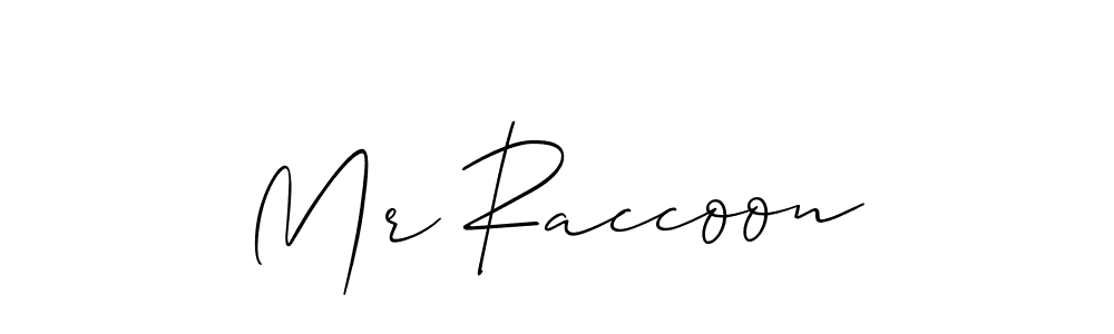 You should practise on your own different ways (Allison_Script) to write your name (Mr Raccoon) in signature. don't let someone else do it for you. Mr Raccoon signature style 2 images and pictures png