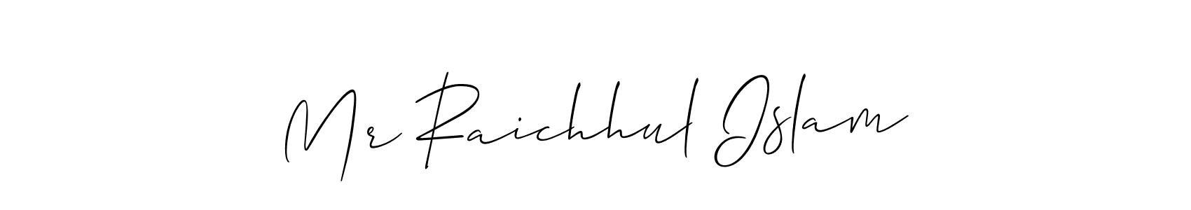 Make a beautiful signature design for name Mr Raichhul Islam. With this signature (Allison_Script) style, you can create a handwritten signature for free. Mr Raichhul Islam signature style 2 images and pictures png