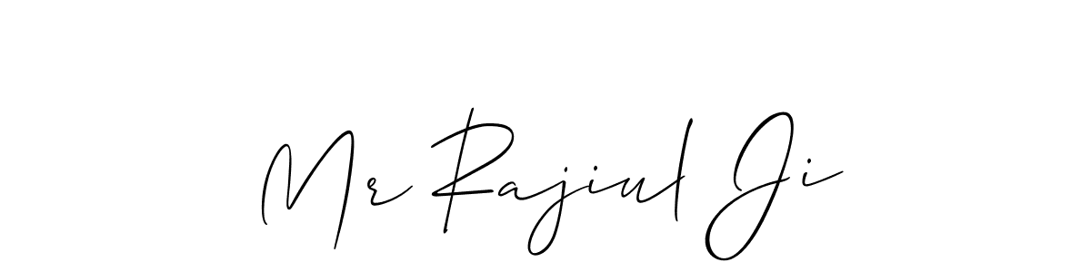 if you are searching for the best signature style for your name Mr Rajiul Ji. so please give up your signature search. here we have designed multiple signature styles  using Allison_Script. Mr Rajiul Ji signature style 2 images and pictures png
