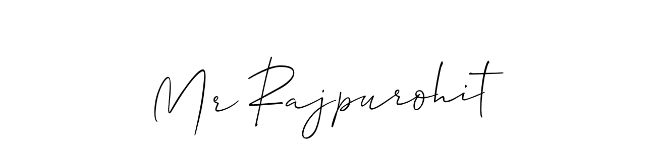 Create a beautiful signature design for name Mr Rajpurohit. With this signature (Allison_Script) fonts, you can make a handwritten signature for free. Mr Rajpurohit signature style 2 images and pictures png