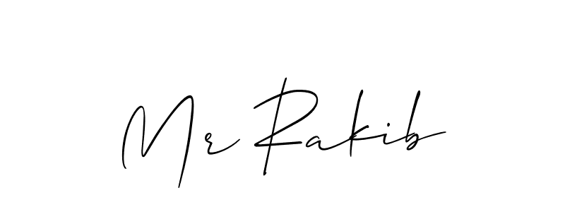The best way (Allison_Script) to make a short signature is to pick only two or three words in your name. The name Mr Rakib include a total of six letters. For converting this name. Mr Rakib signature style 2 images and pictures png