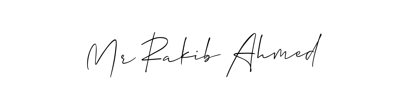 Make a beautiful signature design for name Mr Rakib Ahmed. With this signature (Allison_Script) style, you can create a handwritten signature for free. Mr Rakib Ahmed signature style 2 images and pictures png