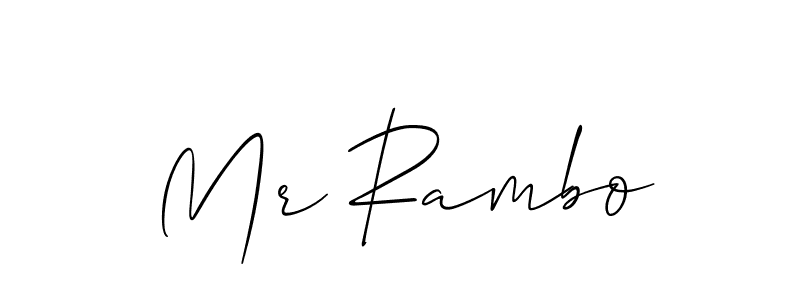 How to make Mr Rambo signature? Allison_Script is a professional autograph style. Create handwritten signature for Mr Rambo name. Mr Rambo signature style 2 images and pictures png