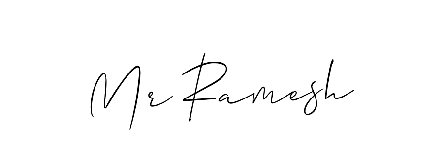 Also we have Mr Ramesh name is the best signature style. Create professional handwritten signature collection using Allison_Script autograph style. Mr Ramesh signature style 2 images and pictures png