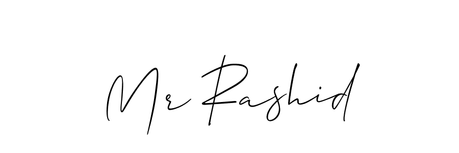 The best way (Allison_Script) to make a short signature is to pick only two or three words in your name. The name Mr Rashid include a total of six letters. For converting this name. Mr Rashid signature style 2 images and pictures png