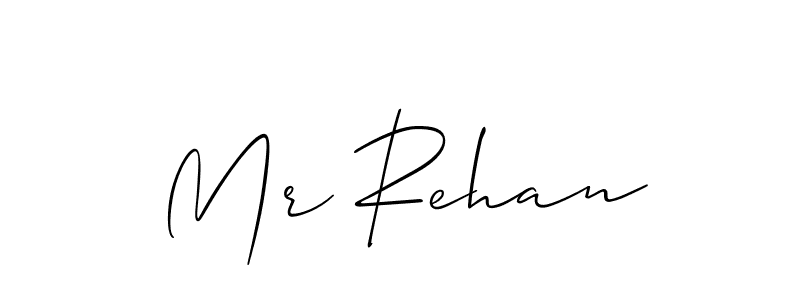 if you are searching for the best signature style for your name Mr Rehan. so please give up your signature search. here we have designed multiple signature styles  using Allison_Script. Mr Rehan signature style 2 images and pictures png