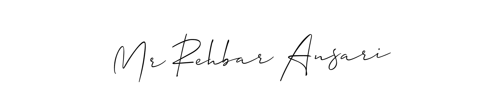 How to make Mr Rehbar Ansari signature? Allison_Script is a professional autograph style. Create handwritten signature for Mr Rehbar Ansari name. Mr Rehbar Ansari signature style 2 images and pictures png