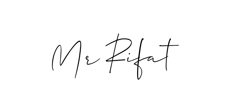 Make a short Mr Rifat signature style. Manage your documents anywhere anytime using Allison_Script. Create and add eSignatures, submit forms, share and send files easily. Mr Rifat signature style 2 images and pictures png