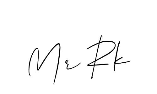 Create a beautiful signature design for name Mr Rk. With this signature (Allison_Script) fonts, you can make a handwritten signature for free. Mr Rk signature style 2 images and pictures png
