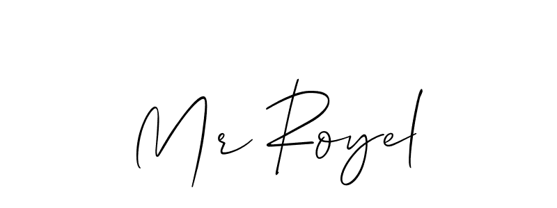 How to make Mr Royel name signature. Use Allison_Script style for creating short signs online. This is the latest handwritten sign. Mr Royel signature style 2 images and pictures png