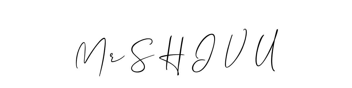 Allison_Script is a professional signature style that is perfect for those who want to add a touch of class to their signature. It is also a great choice for those who want to make their signature more unique. Get Mr S H I V U name to fancy signature for free. Mr S H I V U signature style 2 images and pictures png