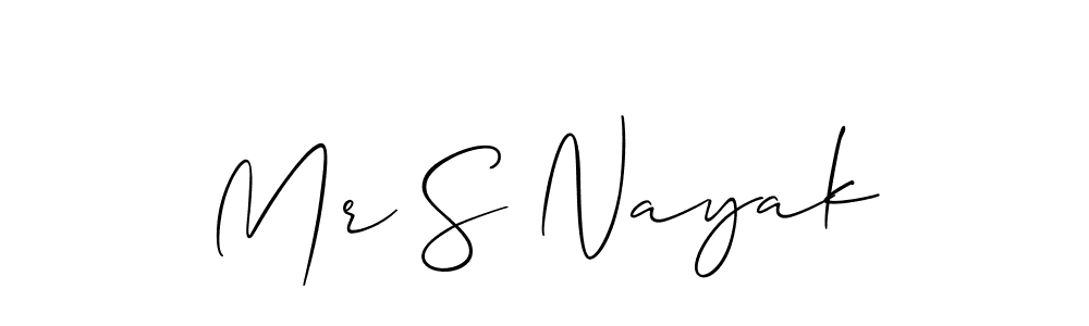if you are searching for the best signature style for your name Mr S Nayak. so please give up your signature search. here we have designed multiple signature styles  using Allison_Script. Mr S Nayak signature style 2 images and pictures png