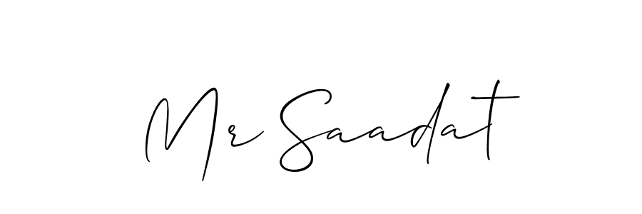 Best and Professional Signature Style for Mr Saadat. Allison_Script Best Signature Style Collection. Mr Saadat signature style 2 images and pictures png