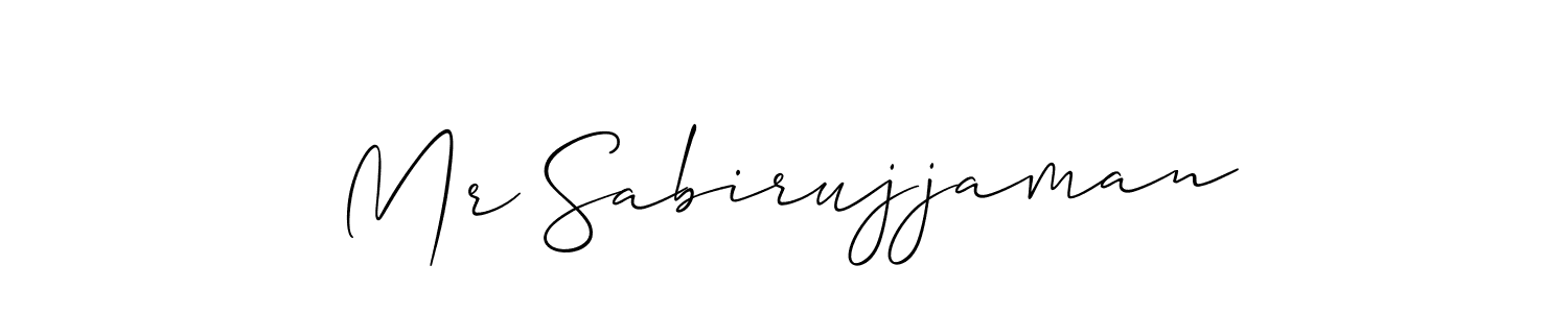 Design your own signature with our free online signature maker. With this signature software, you can create a handwritten (Allison_Script) signature for name Mr Sabirujjaman. Mr Sabirujjaman signature style 2 images and pictures png