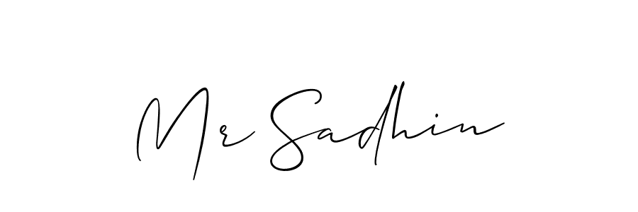 Also we have Mr Sadhin name is the best signature style. Create professional handwritten signature collection using Allison_Script autograph style. Mr Sadhin signature style 2 images and pictures png