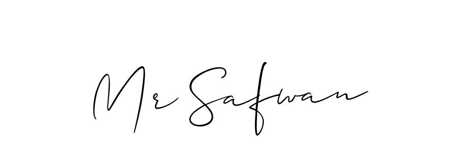 Make a beautiful signature design for name Mr Safwan. With this signature (Allison_Script) style, you can create a handwritten signature for free. Mr Safwan signature style 2 images and pictures png
