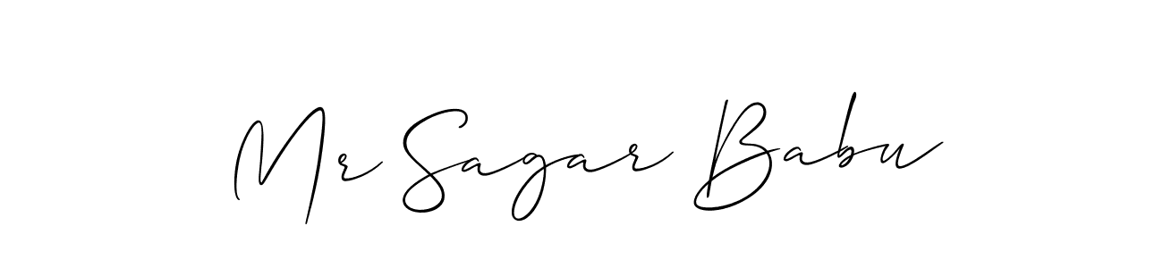 Make a short Mr Sagar Babu signature style. Manage your documents anywhere anytime using Allison_Script. Create and add eSignatures, submit forms, share and send files easily. Mr Sagar Babu signature style 2 images and pictures png