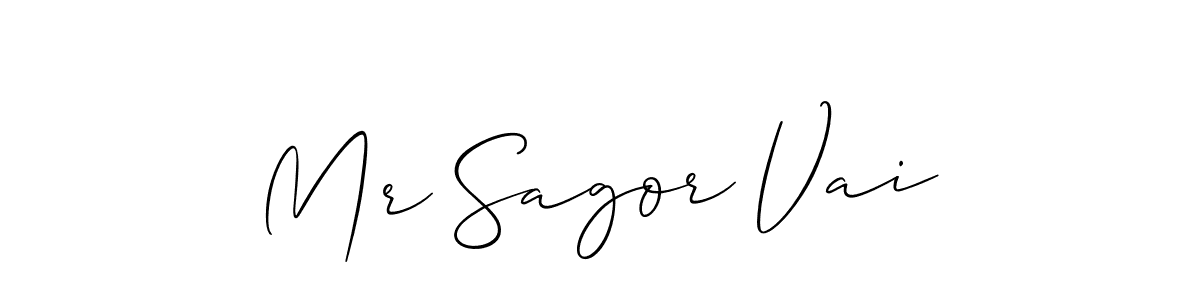 Also You can easily find your signature by using the search form. We will create Mr Sagor Vai name handwritten signature images for you free of cost using Allison_Script sign style. Mr Sagor Vai signature style 2 images and pictures png