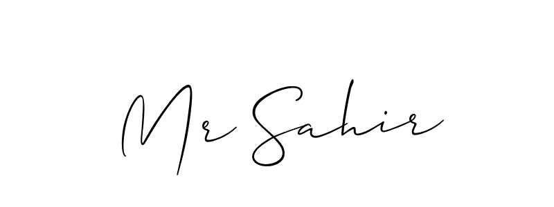 How to make Mr Sahir name signature. Use Allison_Script style for creating short signs online. This is the latest handwritten sign. Mr Sahir signature style 2 images and pictures png