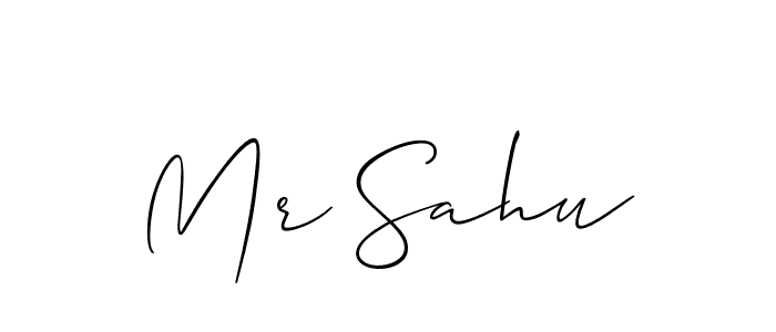 Also You can easily find your signature by using the search form. We will create Mr Sahu name handwritten signature images for you free of cost using Allison_Script sign style. Mr Sahu signature style 2 images and pictures png