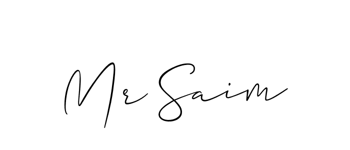 Best and Professional Signature Style for Mr Saim. Allison_Script Best Signature Style Collection. Mr Saim signature style 2 images and pictures png