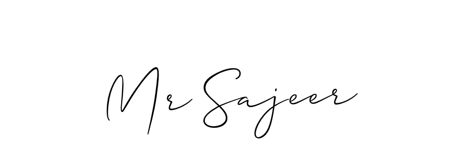 How to Draw Mr Sajeer signature style? Allison_Script is a latest design signature styles for name Mr Sajeer. Mr Sajeer signature style 2 images and pictures png