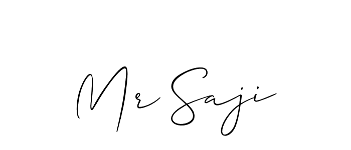 Create a beautiful signature design for name Mr Saji. With this signature (Allison_Script) fonts, you can make a handwritten signature for free. Mr Saji signature style 2 images and pictures png