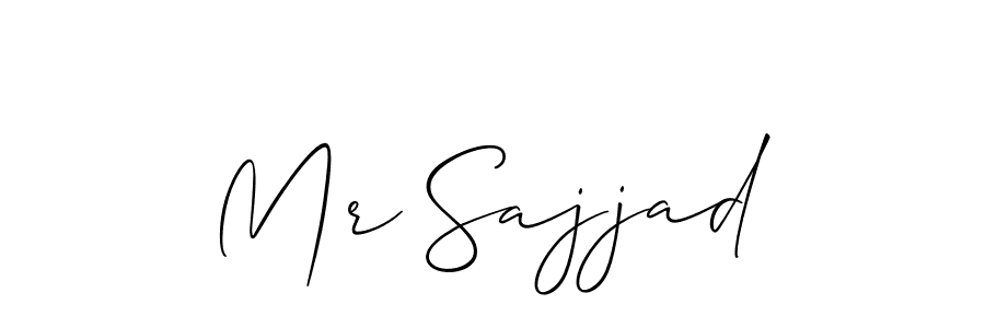 How to make Mr Sajjad signature? Allison_Script is a professional autograph style. Create handwritten signature for Mr Sajjad name. Mr Sajjad signature style 2 images and pictures png