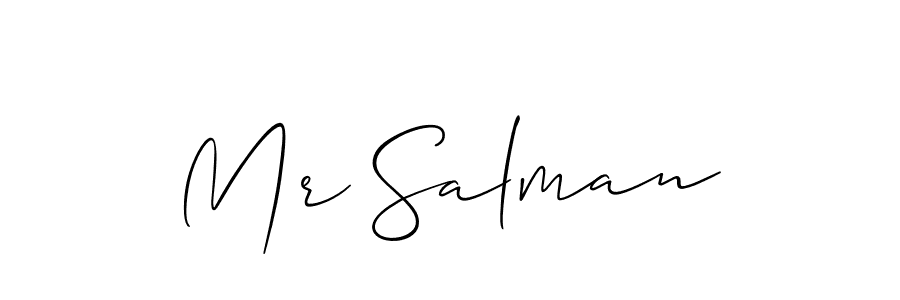 How to make Mr Salman name signature. Use Allison_Script style for creating short signs online. This is the latest handwritten sign. Mr Salman signature style 2 images and pictures png