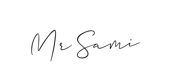 Create a beautiful signature design for name Mr Sami. With this signature (Allison_Script) fonts, you can make a handwritten signature for free. Mr Sami signature style 2 images and pictures png