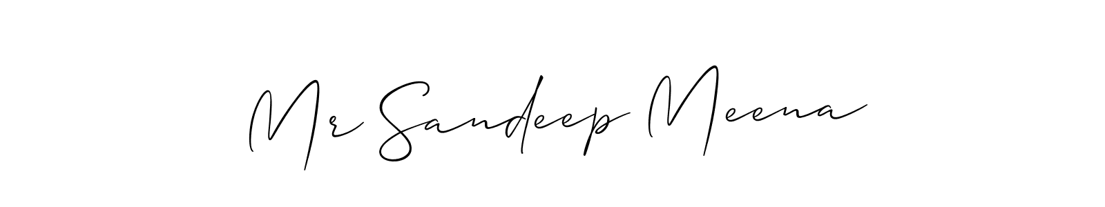 if you are searching for the best signature style for your name Mr Sandeep Meena. so please give up your signature search. here we have designed multiple signature styles  using Allison_Script. Mr Sandeep Meena signature style 2 images and pictures png