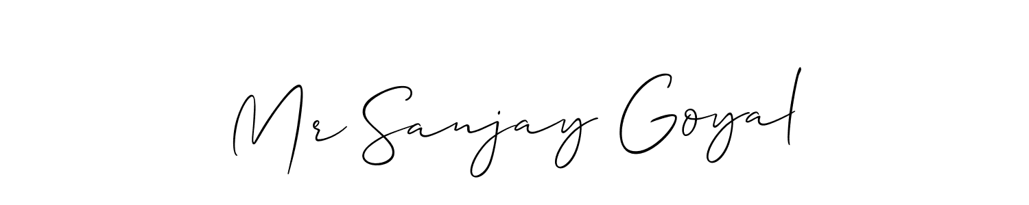 Allison_Script is a professional signature style that is perfect for those who want to add a touch of class to their signature. It is also a great choice for those who want to make their signature more unique. Get Mr Sanjay Goyal name to fancy signature for free. Mr Sanjay Goyal signature style 2 images and pictures png