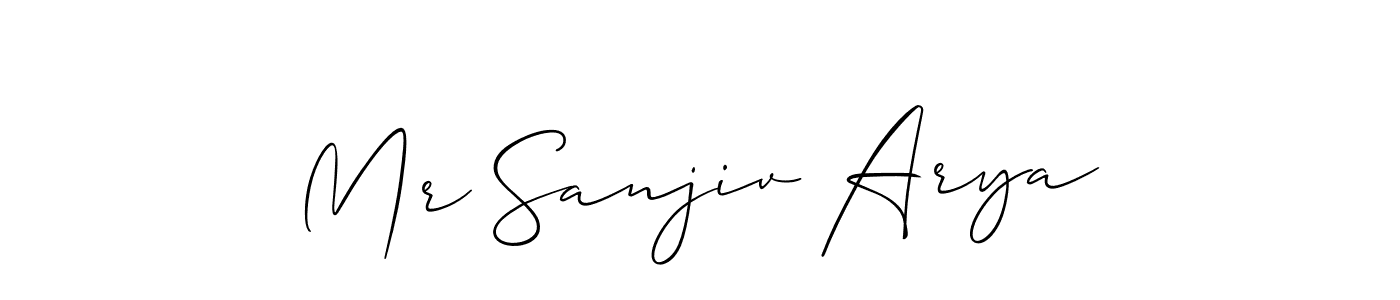 How to Draw Mr Sanjiv Arya signature style? Allison_Script is a latest design signature styles for name Mr Sanjiv Arya. Mr Sanjiv Arya signature style 2 images and pictures png