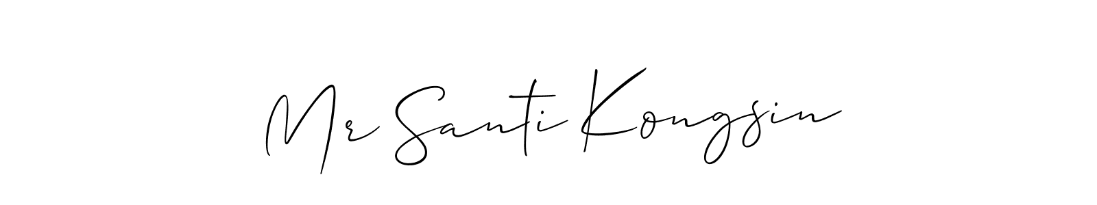 This is the best signature style for the Mr Santi Kongsin name. Also you like these signature font (Allison_Script). Mix name signature. Mr Santi Kongsin signature style 2 images and pictures png