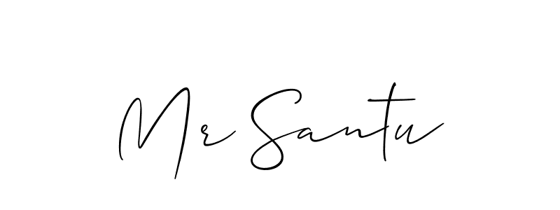 Use a signature maker to create a handwritten signature online. With this signature software, you can design (Allison_Script) your own signature for name Mr Santu. Mr Santu signature style 2 images and pictures png