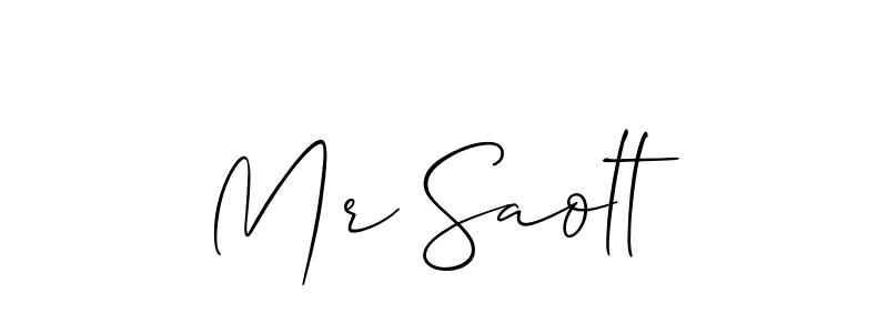 Also we have Mr Saolt name is the best signature style. Create professional handwritten signature collection using Allison_Script autograph style. Mr Saolt signature style 2 images and pictures png