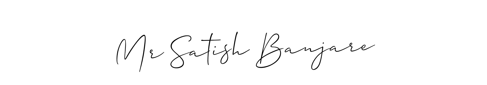 The best way (Allison_Script) to make a short signature is to pick only two or three words in your name. The name Mr Satish Banjare include a total of six letters. For converting this name. Mr Satish Banjare signature style 2 images and pictures png
