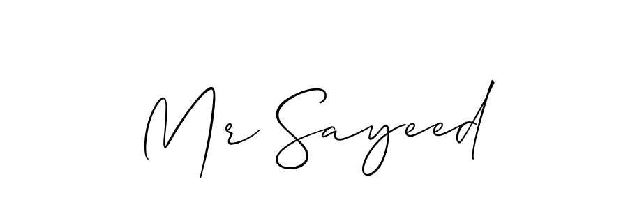 Allison_Script is a professional signature style that is perfect for those who want to add a touch of class to their signature. It is also a great choice for those who want to make their signature more unique. Get Mr Sayeed name to fancy signature for free. Mr Sayeed signature style 2 images and pictures png
