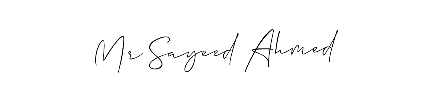 This is the best signature style for the Mr Sayeed Ahmed name. Also you like these signature font (Allison_Script). Mix name signature. Mr Sayeed Ahmed signature style 2 images and pictures png