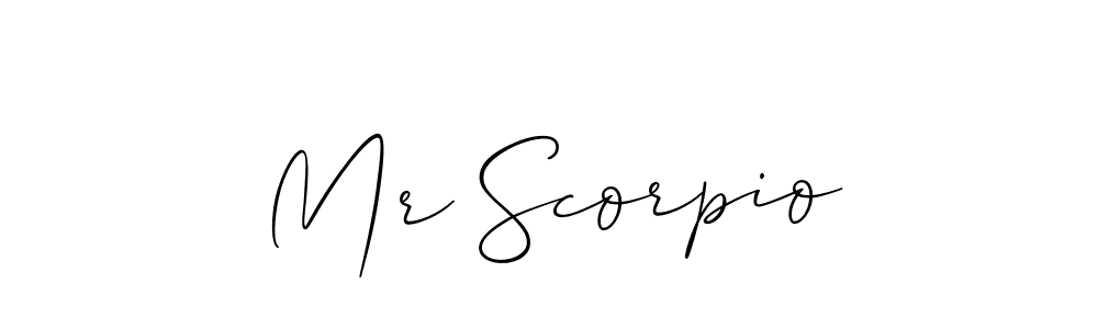 How to make Mr Scorpio name signature. Use Allison_Script style for creating short signs online. This is the latest handwritten sign. Mr Scorpio signature style 2 images and pictures png