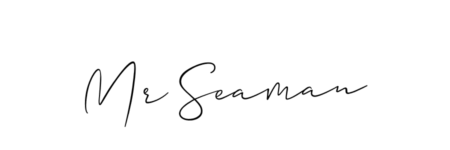 Similarly Allison_Script is the best handwritten signature design. Signature creator online .You can use it as an online autograph creator for name Mr Seaman. Mr Seaman signature style 2 images and pictures png