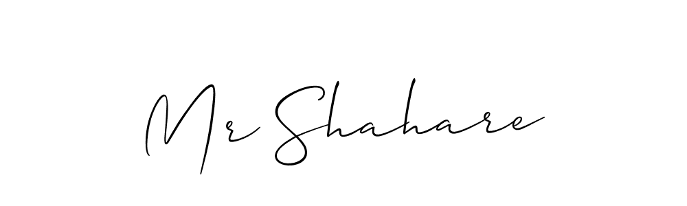 Allison_Script is a professional signature style that is perfect for those who want to add a touch of class to their signature. It is also a great choice for those who want to make their signature more unique. Get Mr Shahare name to fancy signature for free. Mr Shahare signature style 2 images and pictures png