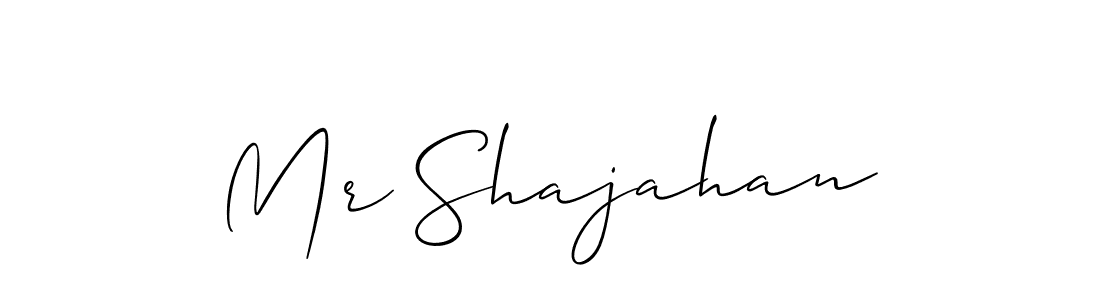 Also we have Mr Shajahan name is the best signature style. Create professional handwritten signature collection using Allison_Script autograph style. Mr Shajahan signature style 2 images and pictures png