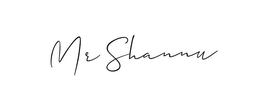 Design your own signature with our free online signature maker. With this signature software, you can create a handwritten (Allison_Script) signature for name Mr Shannu. Mr Shannu signature style 2 images and pictures png