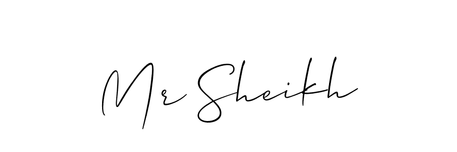 How to make Mr Sheikh name signature. Use Allison_Script style for creating short signs online. This is the latest handwritten sign. Mr Sheikh signature style 2 images and pictures png